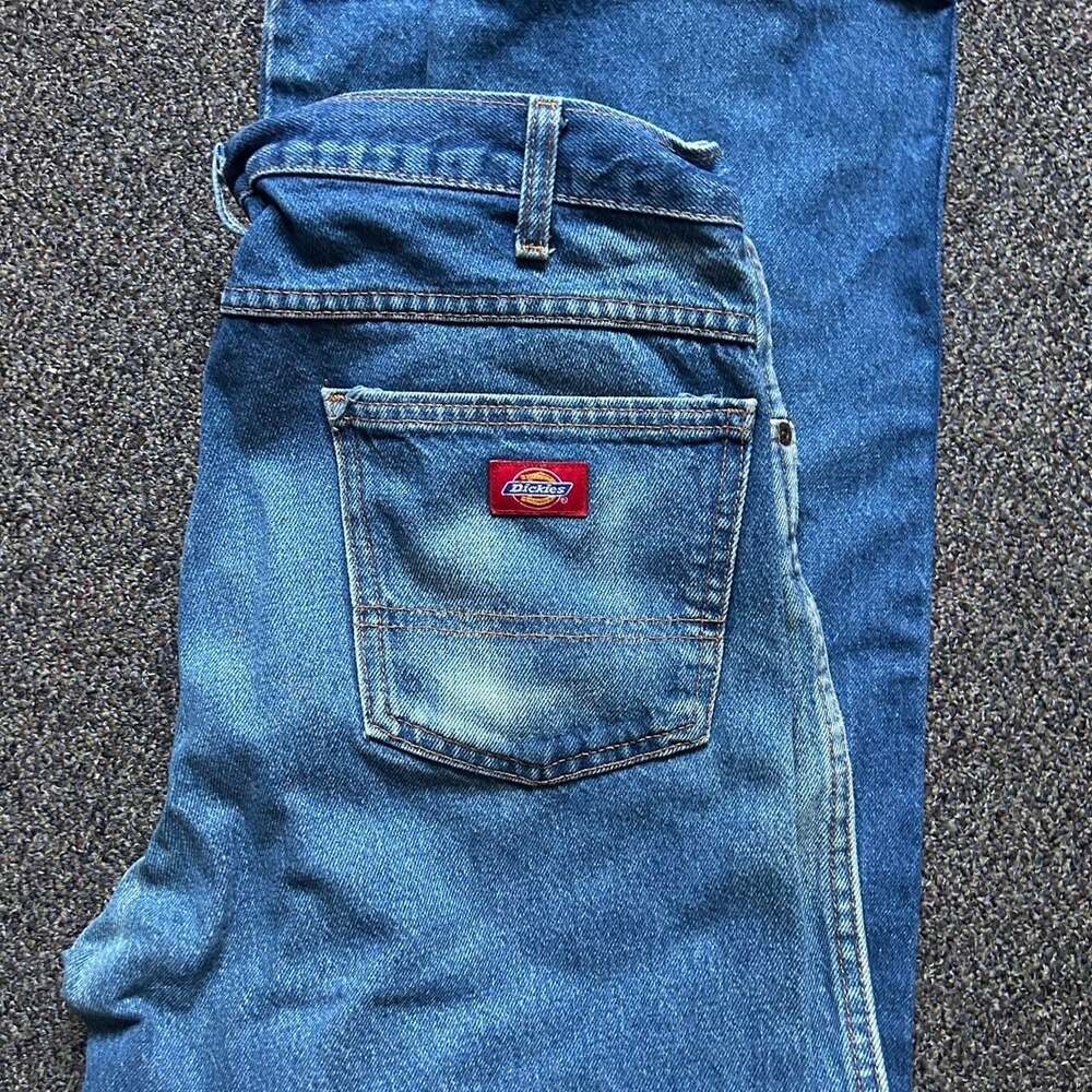 Vintage Dickies Carpenter Jeans - Dark Wash, Worn-In Fade, Size 36x30